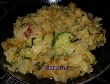 tortilla de calabacin, fritada