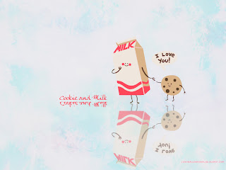 Cookie and Milk: I Love You! Love Wallpaper