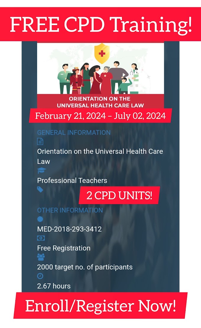 Free 2 CPD Course on Orientation on the Universal Healthcare Law by DOH Academy E-learning Platform | Register Now! 