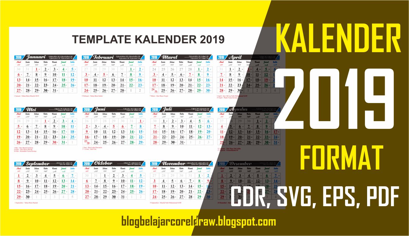 Template Kalender  2021 Vector Cdr Gratis Free Download Desain 