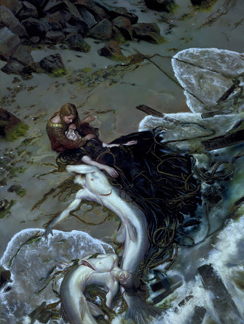 A mermaid painting by fantasy artist Donato Giancola