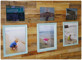 pallet wall photo display