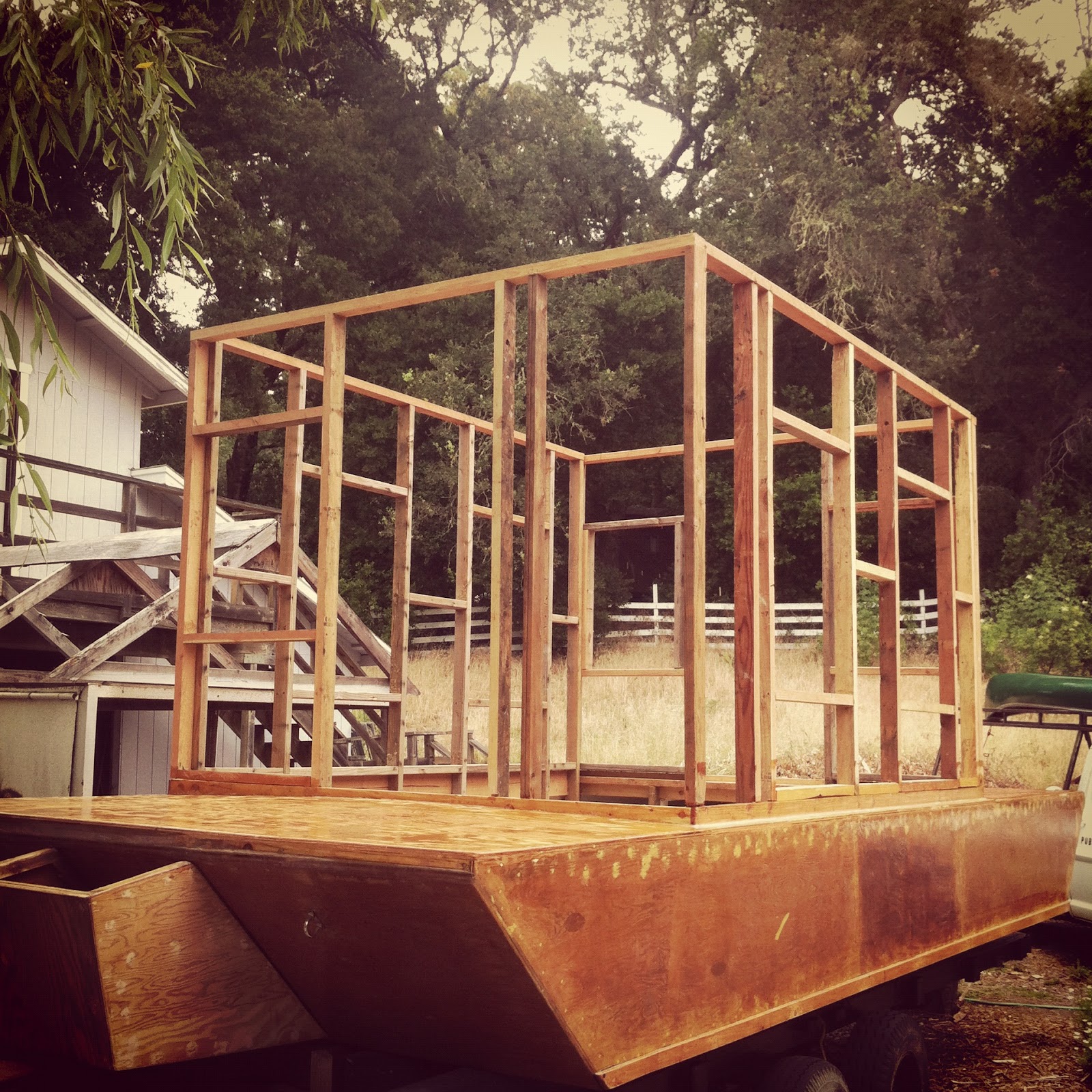 Shanty Boat: Cabin Wall Framing. Finally.