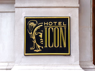 Hotel Icon name plate and logo 