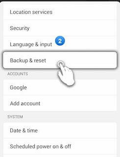 backup and reset lenovo A536