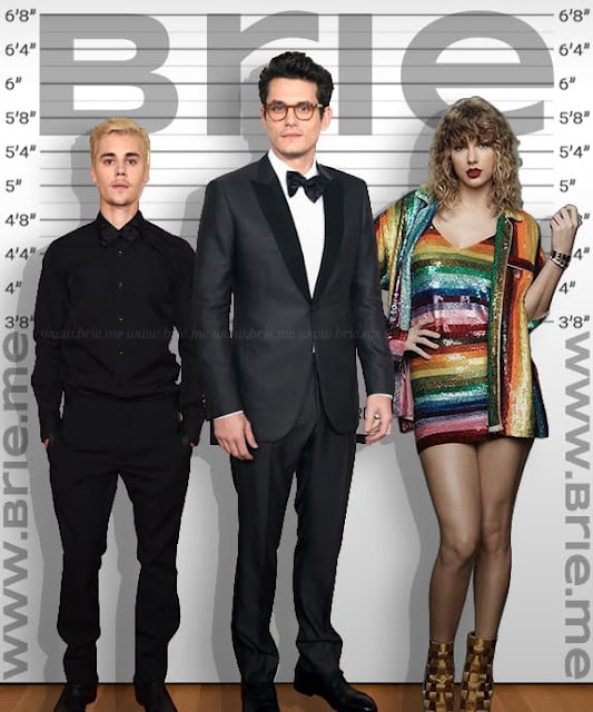 John Mayer standing with Justin Bieber and Taylor Swift
