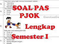 Kumpulan Soal PAS Pelajaran PJOK Semester I SD Kurikulum 2013