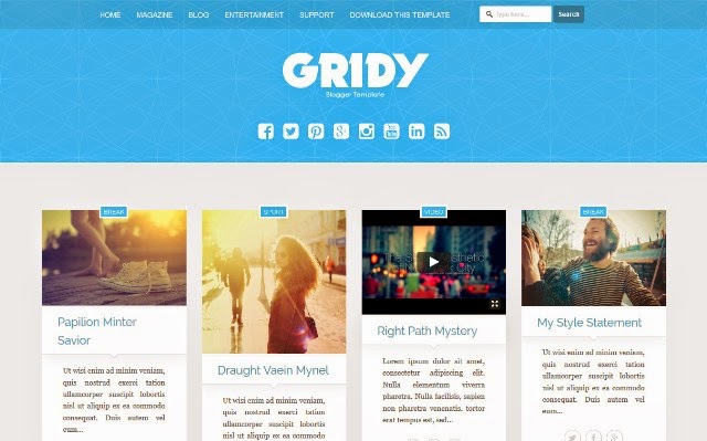 Gridy - Photography Blogger Template