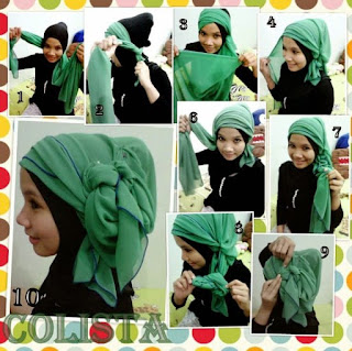 Tutorial Hijab Pashmina untuk kebaya simple