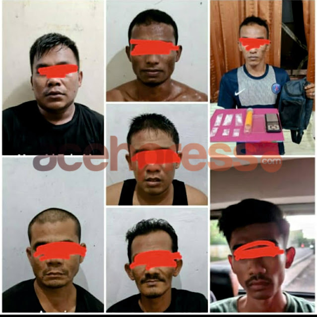 Satresnarkoba Polresta Banda Aceh Ringkus 7 Tersangka Narkotika, Salah Satunya Residivis