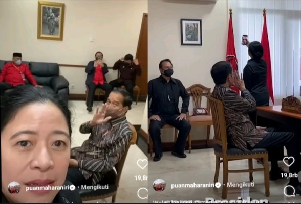 Puan Rekam Jokowi Ngobrol dengan Megawati, RG: Sengaja Diperlihatkan Bahwa di Atas Raja Masih Ada Ratu!