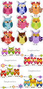 Labels: birds, cartoon animals. Cartoon OwlsVector (cartoon owls)