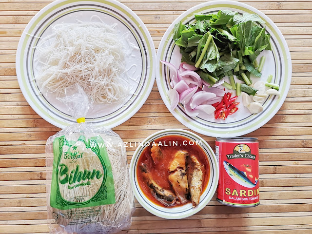 BIHUN GORENG SARDIN MENU MUDAH BUKA PUASA, RESEPI BIHUN GORENG SARDIN, BAHAN BIHUN GORENG SARDIN BELI DI SEGI FRESH, CARA MASAK BIHUN GORENG SARDIN, SAHUR, BERBUKA PUASA