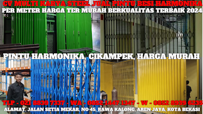 GAMBAR, DAFTAR, HARGA, PINTU HARMONIKA, PINTU BESI LIPAT TANPA DAUN, PER METER, MURAH, CIKAMPEK, TERBARU, 2024