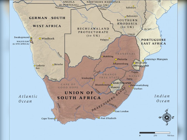 Union Of South Africa Map