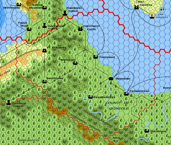 Mystara Alphatia Foresthome Grunfold map