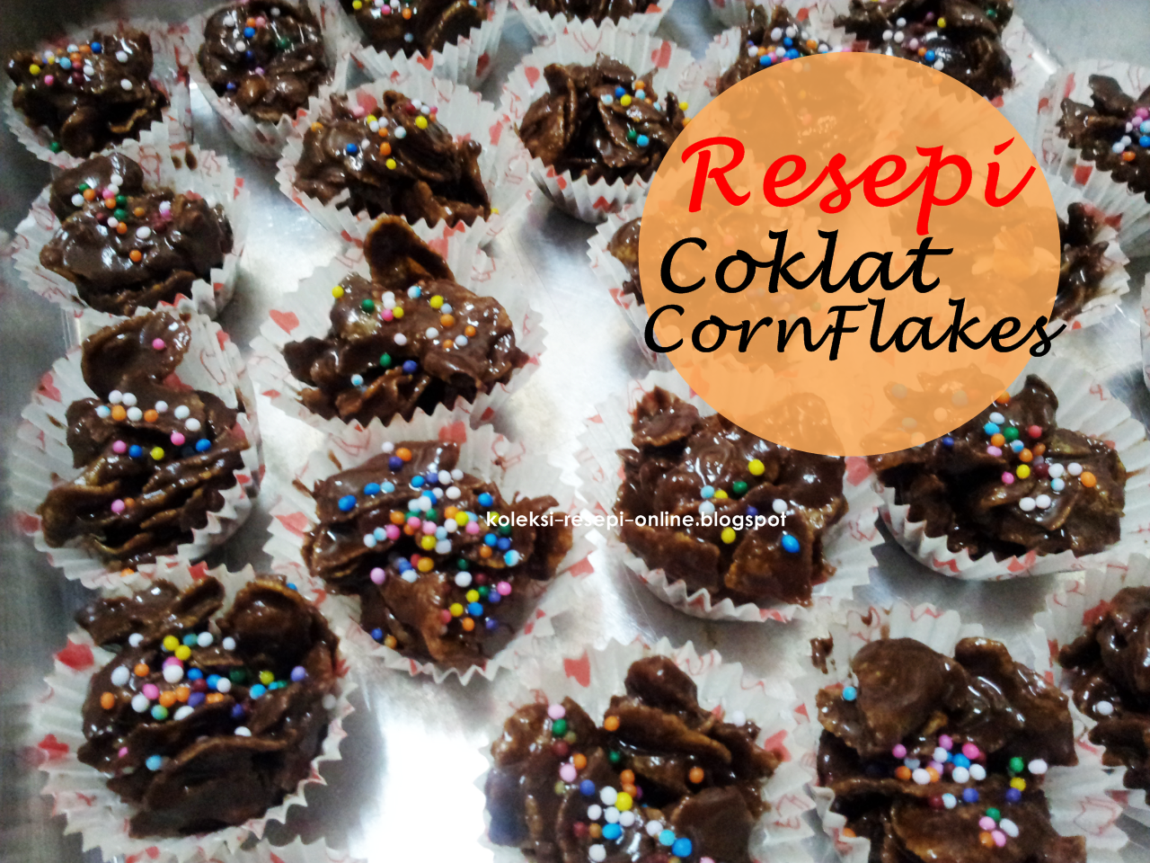 Resepi Biskut & Kuih Raya  Simple Coklat Cornflakes 