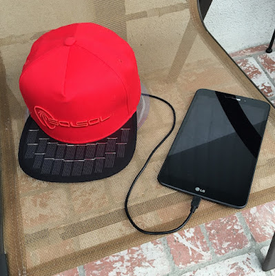 SOLSOL Solar Hat Charger for iPhone and Android Smartphones