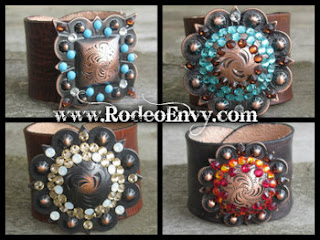 Swarovski Concho Leather Bracelets / Rodeo Envy