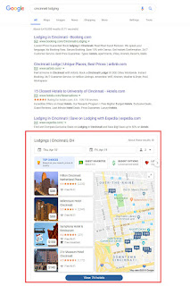 Google Local Pack highlighted in sample search results