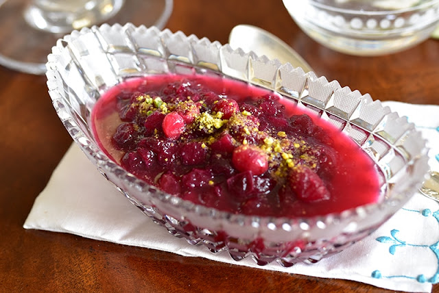 Cranberry Sauce with Rose Water & Pistachios
