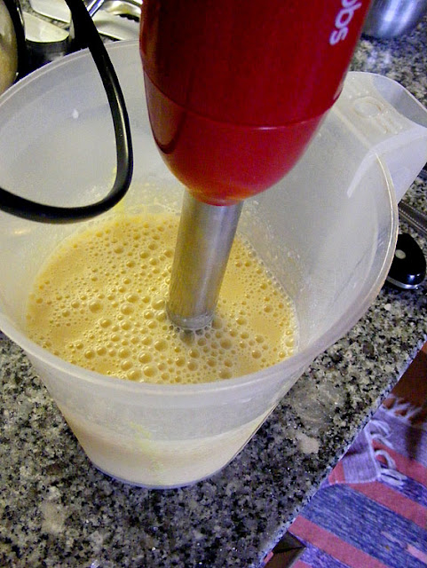 Mixing the batter for clafoutis. Photo by Loire Valley Time Travel.