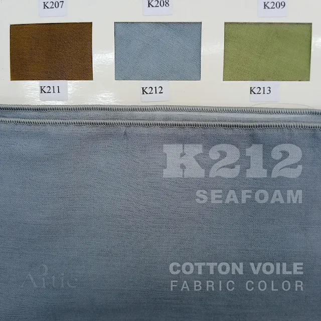 K212 Seafoam Cotton Voile Japan Tudung Bawal