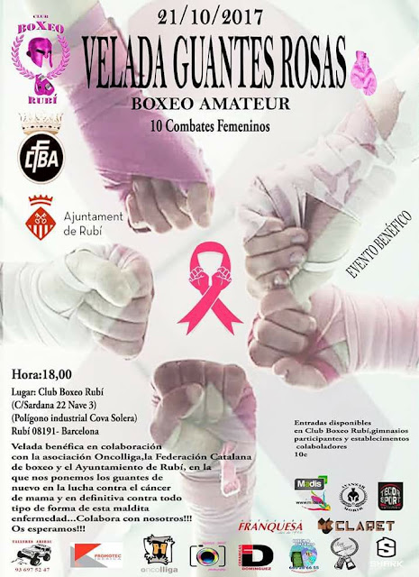 Esguard de Dona - Boxeo Amateur Femeni a benefici de la lluita contra el càncer de mama - Rubí 21 d'octubre de 2017