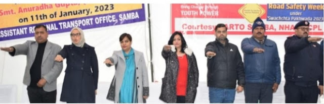 Awareness rally on Road Safety Week flagged off in Samba