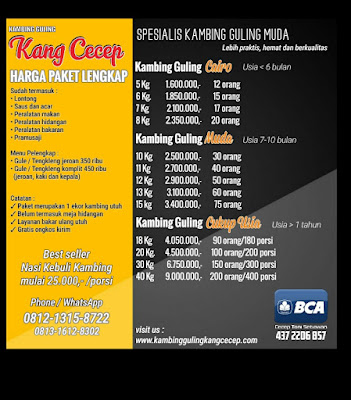 Harga Jual Kambing Guling Garut