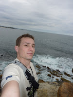 Ca c'est moi à flanc de falaises autour de Shelly Beach