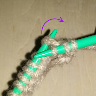 イギリスゴム編みの編み方, how to knit Brioche Stitch also called fisherans rib, 元宝针教程