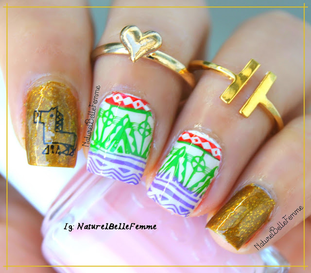 tribal nail stamping