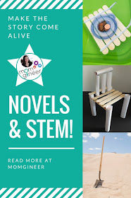 Novels and STEM - How you can try implementing a STEM challenge with your next read aloud or book club book. Ideas for popular read alouds for grades 2-5. | Meredith Anderson - Momgineer