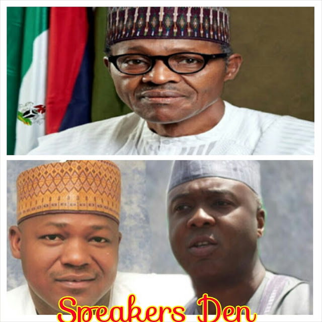 Buhari in closeddoor meeting with Saraki, Dogara