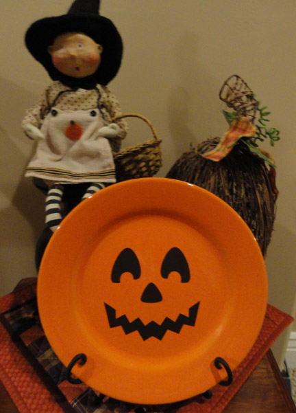 halloween ceramic salad plates