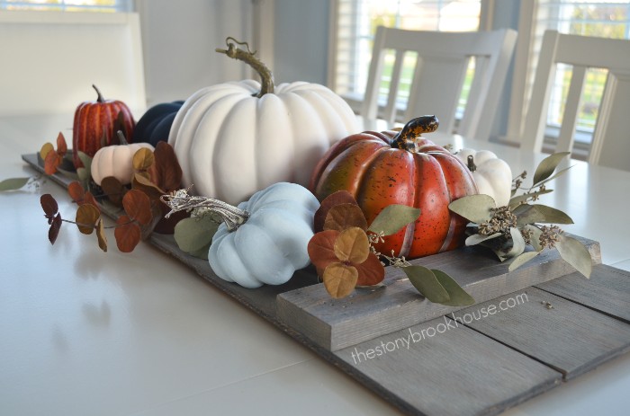 Dining Table Fall Pumpkins side view