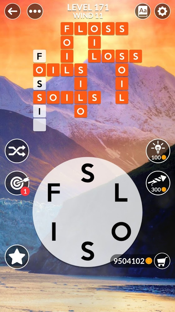 Wordscapes Level 171 answers, cheats, solution for android and ios devices.