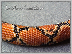 snake - beaded crochet necklace 