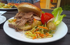 The Lost Gardens of Heligan, Cornwall - pulled pork roll