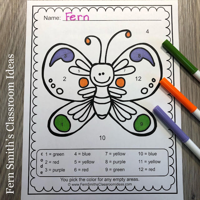 Click Here to Download These Color By Number Spring Time Know Your Numbers for Your Class Today!