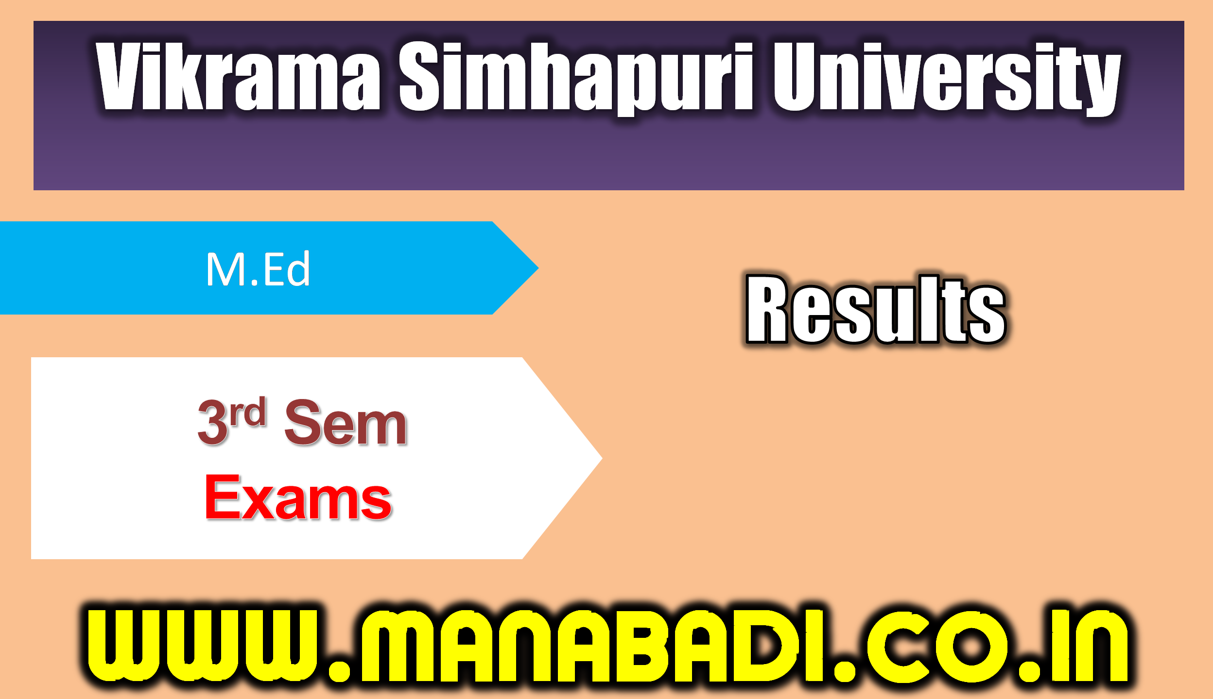 Vikrama Simhapuri University - M.Ed 3rd Sem Exam April, 2023 Revaluation Result