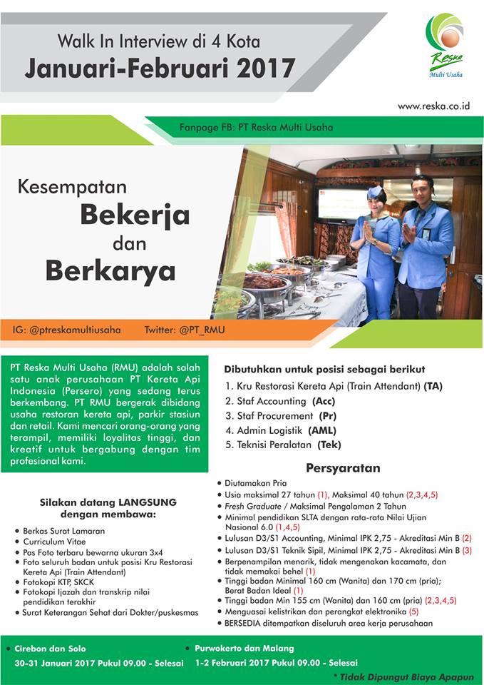 PT Reska Multi Usaha - Recruitment For SMA, D3, S1 Fresh 