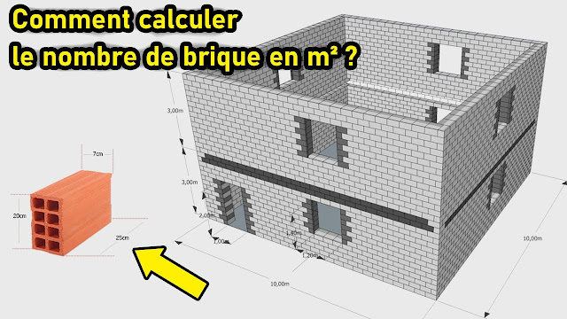 Comment calculer le nombre de brique en m² dans un mur?