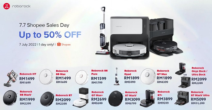 Enjoy 50% Off For Roborock Robot Vacuums