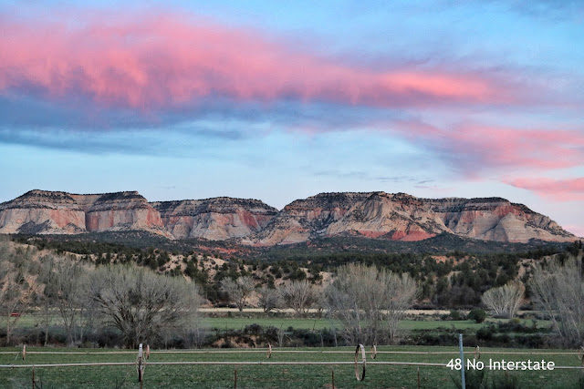 48 No Interstate: How to Create a Road Trip Itinerary - Sunset from the road, Utah