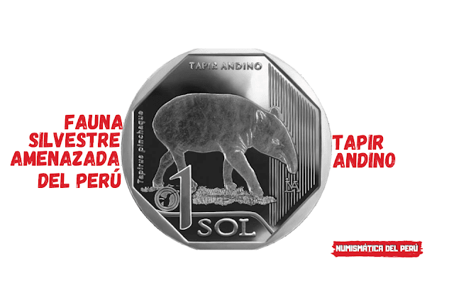 Moneda alusiva al Tapir andino