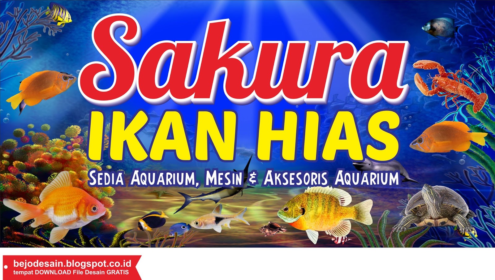 Ikan Hias Spanduk Gratis