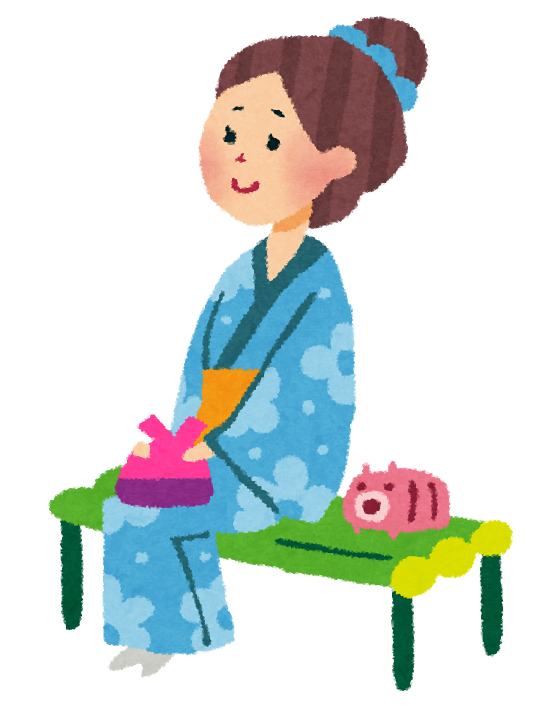 花火のイラスト 浴衣を着た女性 かわいいフリー素材集 いらすとや