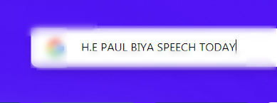 TEXT speech by president Paul Biya on Google